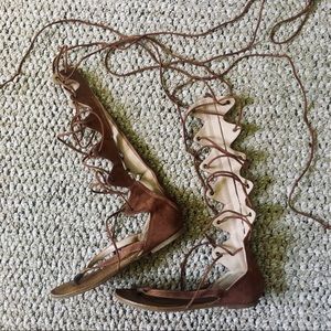 Aldo Suede Leather Gladiator Sandals